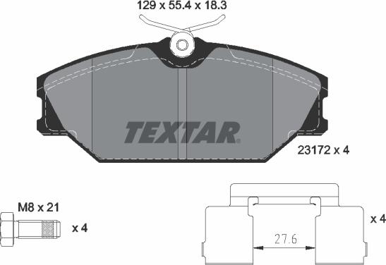 Textar 89013800 - Bremžu komplekts, Disku bremzes www.autospares.lv