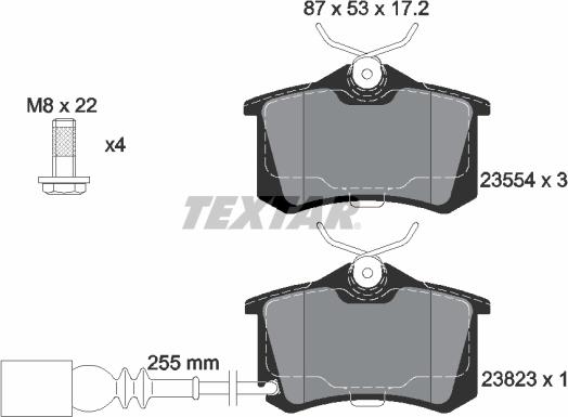 Textar 89016600 - Brake Set, disc brakes www.autospares.lv