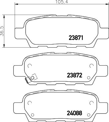 Textar 2387103 - Bremžu uzliku kompl., Disku bremzes www.autospares.lv