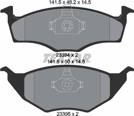 Textar 2339402 - Brake Pad Set, disc brake www.autospares.lv