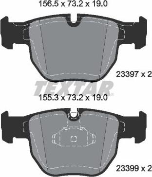 Textar 2339703 - Brake Pad Set, disc brake www.autospares.lv