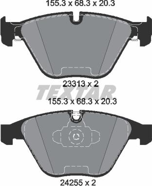 Textar 2331301 - Brake Pad Set, disc brake www.autospares.lv