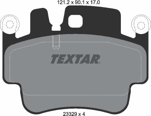 Textar 2332902 - Bremžu uzliku kompl., Disku bremzes www.autospares.lv