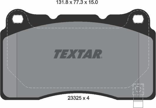 Textar 2332501 - Bremžu uzliku kompl., Disku bremzes www.autospares.lv