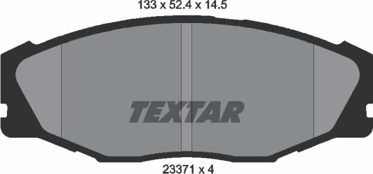 Textar 2337101 - Bremžu uzliku kompl., Disku bremzes www.autospares.lv