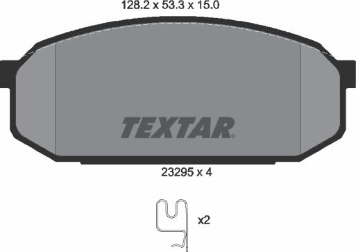 Textar 2329501 - Bremžu uzliku kompl., Disku bremzes autospares.lv