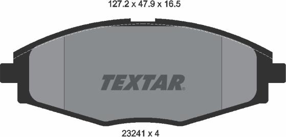 Textar 2324102 - Bremžu uzliku kompl., Disku bremzes www.autospares.lv