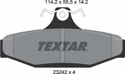 Textar 2324204 - Bremžu uzliku kompl., Disku bremzes www.autospares.lv