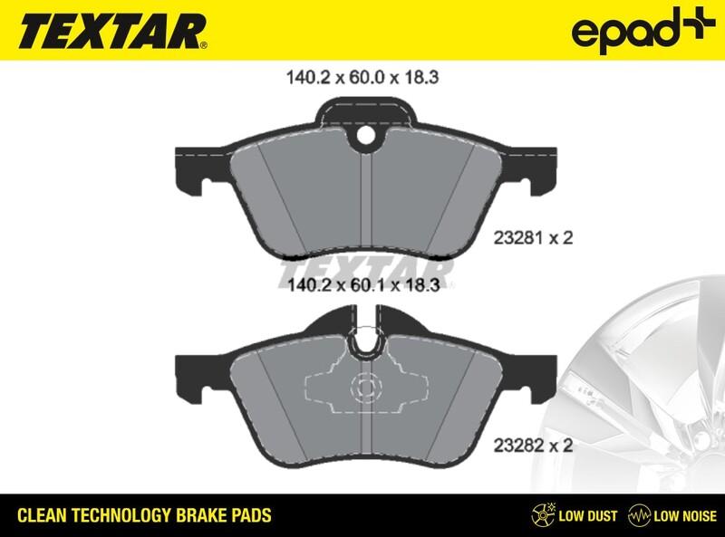 Textar 2328101CP - Bremžu uzliku kompl., Disku bremzes www.autospares.lv