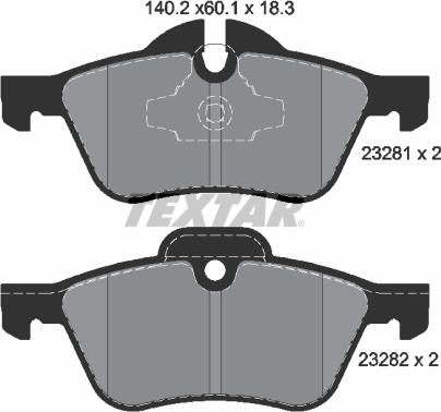 Textar 89006200 - Bremžu komplekts, Disku bremzes www.autospares.lv