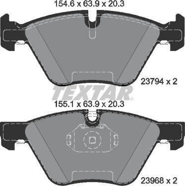 Textar 2379481 - Bremžu uzliku kompl., Disku bremzes autospares.lv