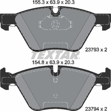 Textar 2379301 - Тормозные колодки, дисковые, комплект www.autospares.lv