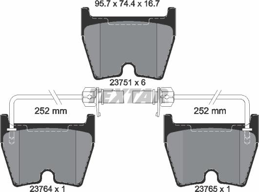 Textar 2375101 - Bremžu uzliku kompl., Disku bremzes www.autospares.lv