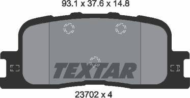 Textar 2370205 - Bremžu uzliku kompl., Disku bremzes www.autospares.lv