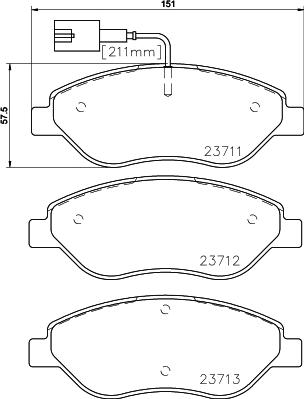 Textar 2371102 - Bremžu uzliku kompl., Disku bremzes www.autospares.lv