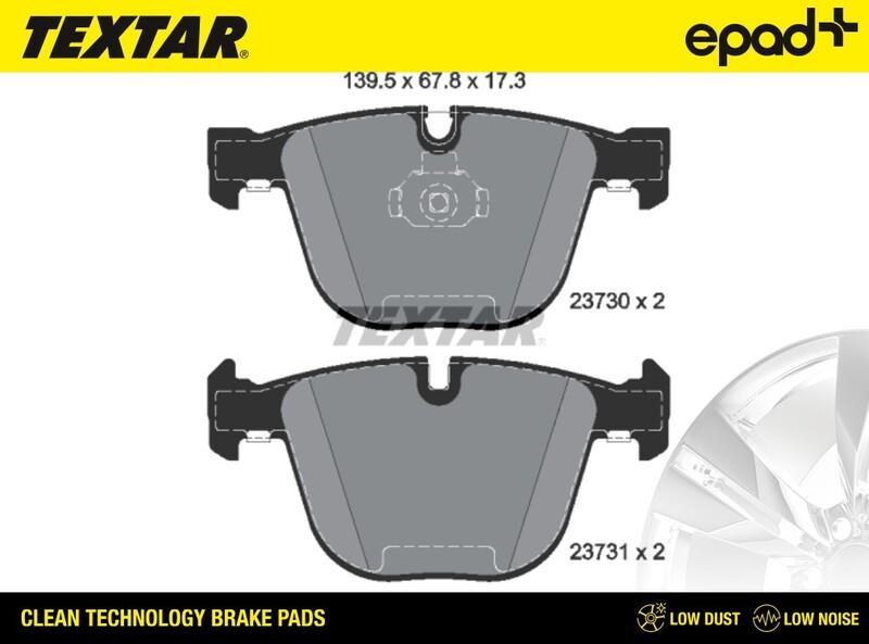 Textar 2373001CP - Bremžu uzliku kompl., Disku bremzes www.autospares.lv