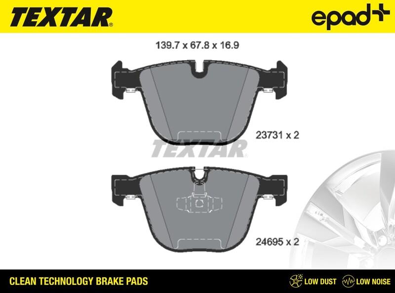 Textar 2373101CP - Bremžu uzliku kompl., Disku bremzes www.autospares.lv