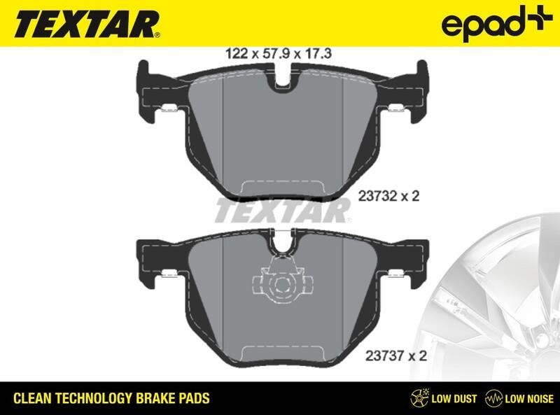 Textar 2373201CP - Bremžu uzliku kompl., Disku bremzes www.autospares.lv