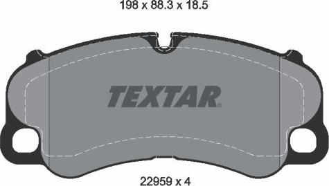 Textar 2295901 - Bremžu uzliku kompl., Disku bremzes www.autospares.lv