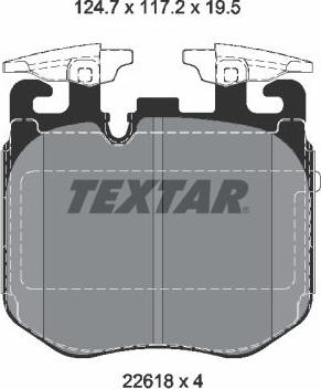 Textar 2261801 - Bremžu uzliku kompl., Disku bremzes www.autospares.lv