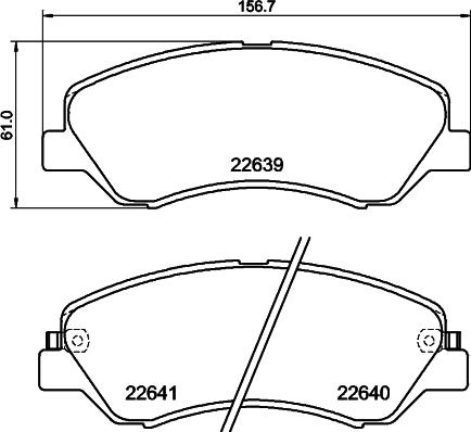 Textar 2263901 - Bremžu uzliku kompl., Disku bremzes www.autospares.lv