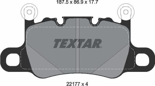 Textar 2217701 - Bremžu uzliku kompl., Disku bremzes www.autospares.lv