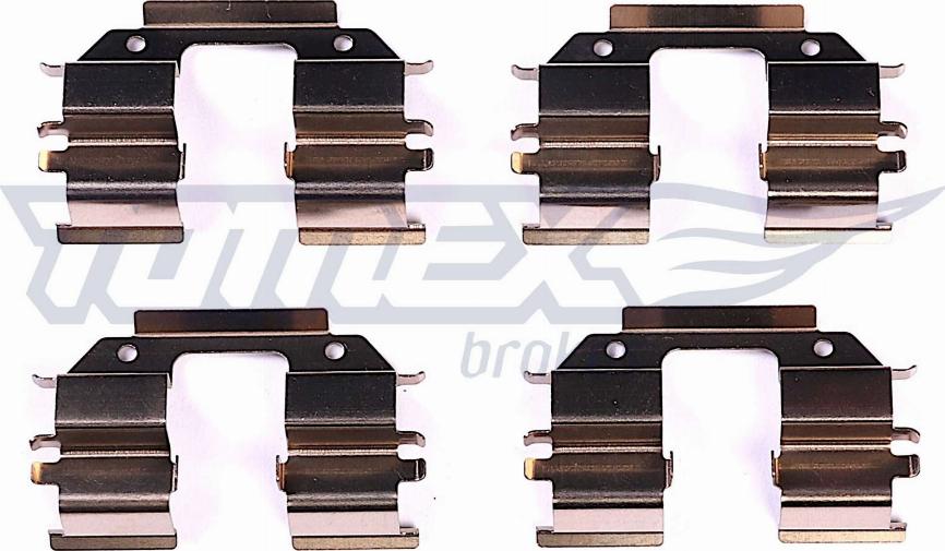 TOMEX brakes TX 44-45 - Piederumu komplekts, Disku bremžu uzlikas www.autospares.lv