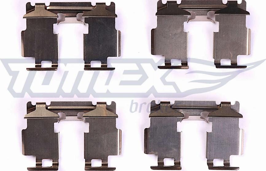 TOMEX brakes TX 44-40 - Piederumu komplekts, Disku bremžu uzlikas www.autospares.lv