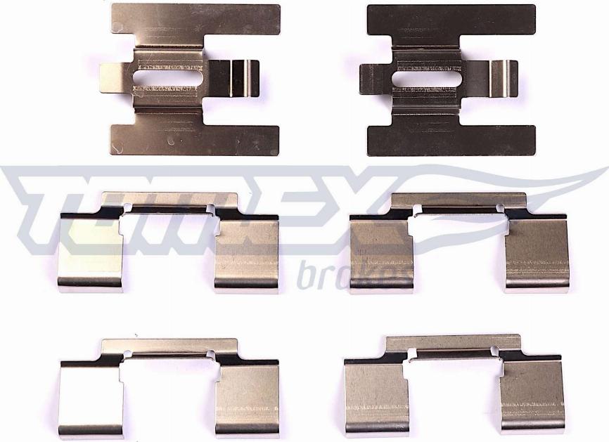 TOMEX brakes TX 44-00 - Piederumu komplekts, Disku bremžu uzlikas www.autospares.lv