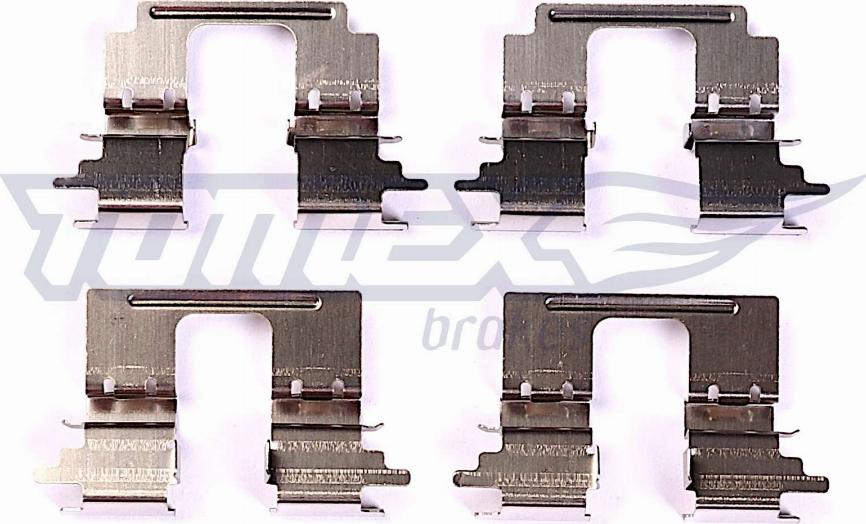 TOMEX brakes TX 44-23 - Piederumu komplekts, Disku bremžu uzlikas www.autospares.lv