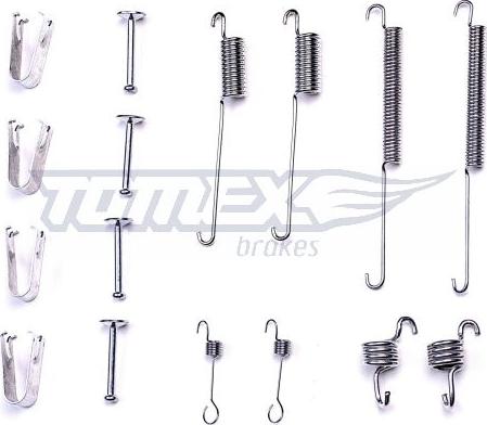 TOMEX brakes TX 40-43 - Piederumu komplekts, Bremžu loki www.autospares.lv