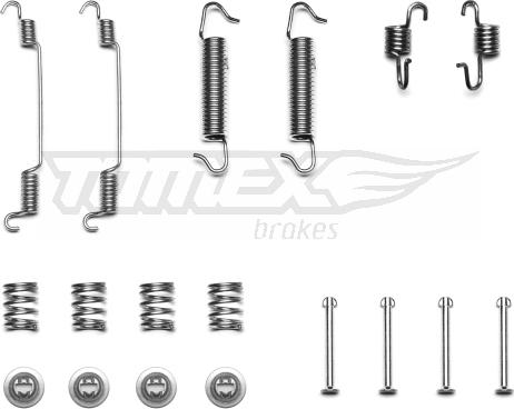 TOMEX brakes TX 40-47 - Piederumu komplekts, Bremžu loki www.autospares.lv