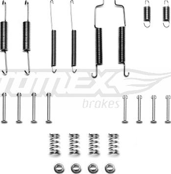 TOMEX brakes TX 40-15 - Piederumu komplekts, Bremžu loki www.autospares.lv