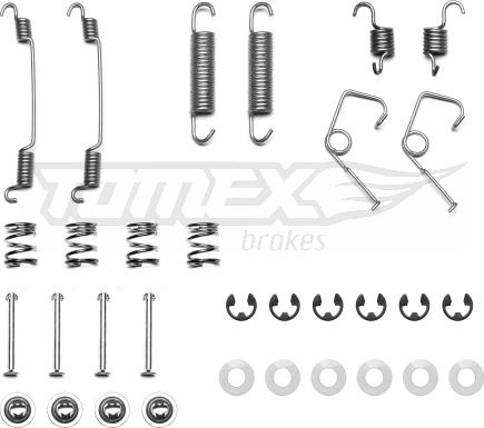 TOMEX brakes TX 40-39 - Piederumu komplekts, Bremžu loki www.autospares.lv