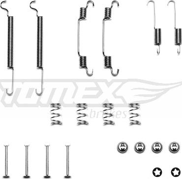 TOMEX brakes TX 40-34 - Piederumu komplekts, Bremžu loki www.autospares.lv