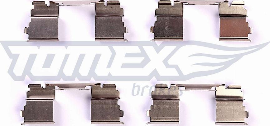 TOMEX brakes TX 43-50 - Piederumu komplekts, Disku bremžu uzlikas www.autospares.lv