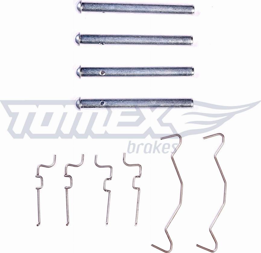 TOMEX brakes TX 43-10 - Piederumu komplekts, Disku bremžu uzlikas www.autospares.lv