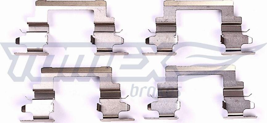 TOMEX brakes TX 43-74 - Piederumu komplekts, Disku bremžu uzlikas www.autospares.lv