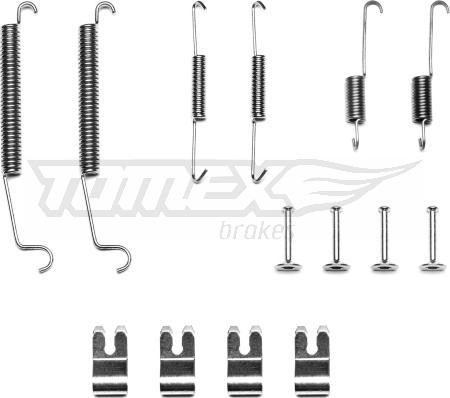 TOMEX brakes TX 42-05 - Piederumu komplekts, Bremžu loki www.autospares.lv