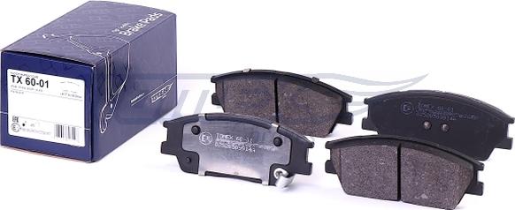 TOMEX brakes TX 60-01 - Bremžu uzliku kompl., Disku bremzes autospares.lv