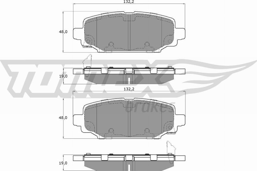 TOMEX brakes TX 60-03 - Bremžu uzliku kompl., Disku bremzes www.autospares.lv