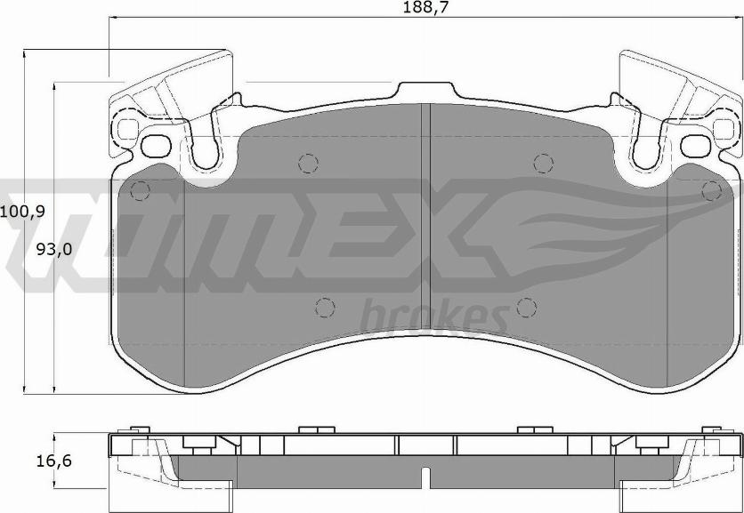 TOMEX brakes TX 19-44 - Bremžu uzliku kompl., Disku bremzes www.autospares.lv