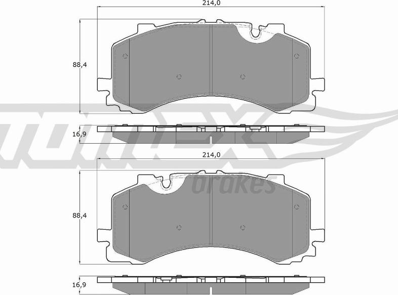 TOMEX brakes TX 19-41 - Bremžu uzliku kompl., Disku bremzes www.autospares.lv