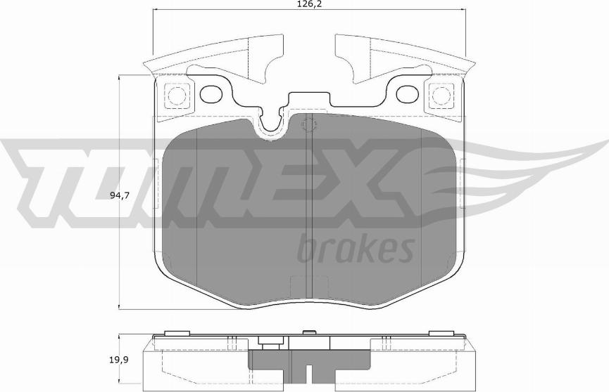 TOMEX brakes TX 19-86 - Bremžu uzliku kompl., Disku bremzes www.autospares.lv