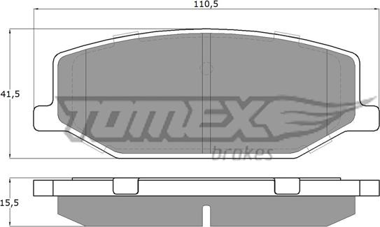 TOMEX brakes TX 19-36 - Bremžu uzliku kompl., Disku bremzes www.autospares.lv