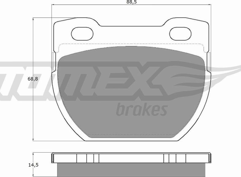 TOMEX brakes TX 19-24 - Bremžu uzliku kompl., Disku bremzes www.autospares.lv