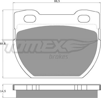 TOMEX brakes TX 19-24 - Bremžu uzliku kompl., Disku bremzes www.autospares.lv