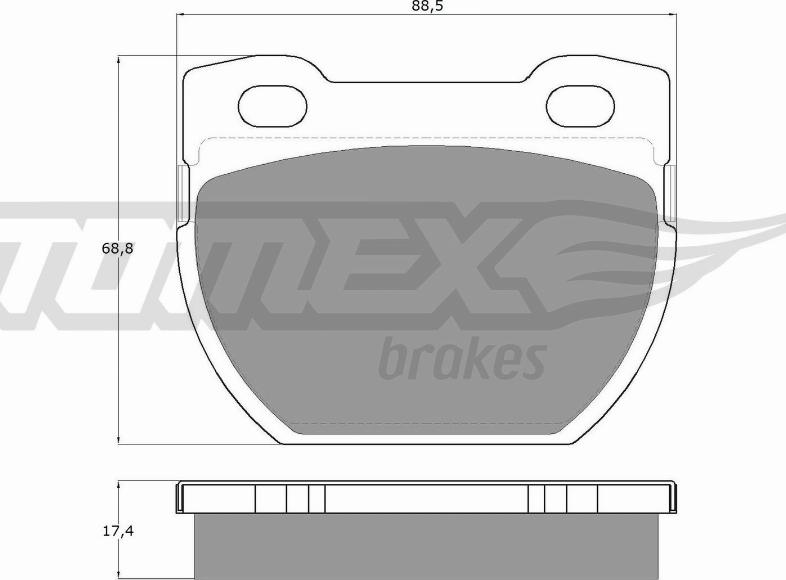 TOMEX brakes TX 19-25 - Bremžu uzliku kompl., Disku bremzes www.autospares.lv