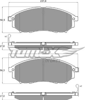 TOMEX brakes TX 19-27 - Bremžu uzliku kompl., Disku bremzes www.autospares.lv