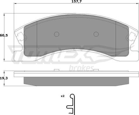 TOMEX brakes TX 14-91 - Bremžu uzliku kompl., Disku bremzes www.autospares.lv